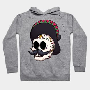 Male Dia De Los Muertos Sugar Skull Hoodie